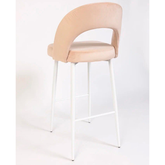 Стул Пиннате, барный, бежевый, белый, велюр - фото 5