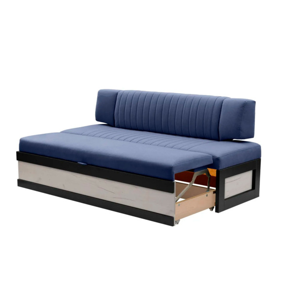 Диван для кухни Оттион 174 дуб крафт белый, синий - фото 3