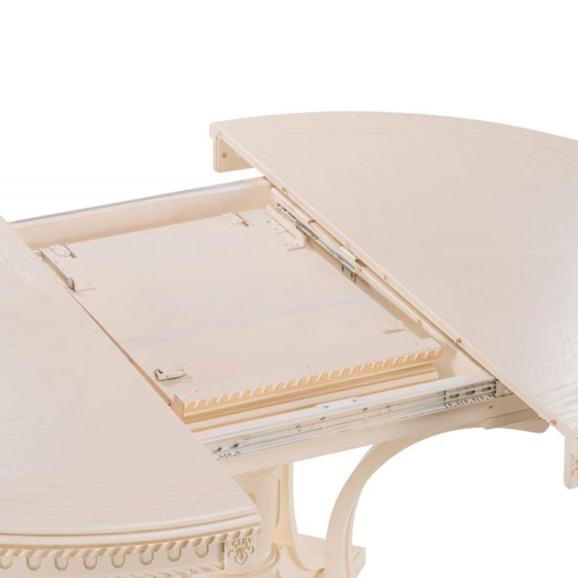 Деревянный стол Нозеан круглый бежевый / золото - фото 3