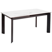 Фотография товара Стол Cremona 140, белый мрамор глянцевый, керамика/ черный каркас от компании ChiedoCover.