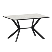 Настоящее фото товара Стол нераздвижной Сири 1200, Р20 лофт, черный муар, произведённого компанией ChiedoCover