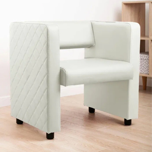 Кресло Тепал, экокожа, белый - фото 4