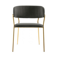 Фотография Стул на металлокаркасе Kamelia темно-серый / золотой Фотография товара Стул на металлокаркасе Kamelia темно-серый / золотой от компании ChiedoCover.