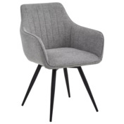 Фотография товара Стул кухонный Braid, поворотный, светло-серый, черный от компании ChiedoCover.