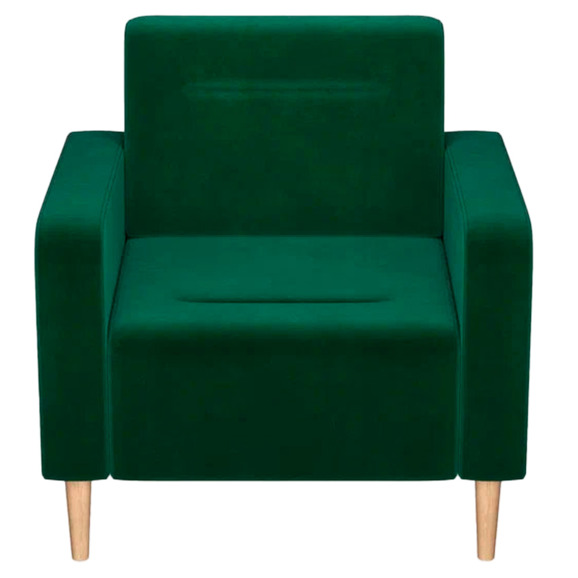 Кресло Папилла, велюр, зеленый - фото 2
