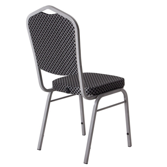 Стул Хит 20, жаккард Ромеро черный, каркас серебро - фото 7
