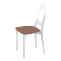 Фотография товара Стул Луна, белый, коричневый от компании ChiedoCover.