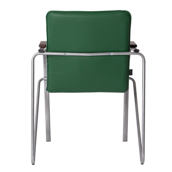 Стул Самба с пюпитром пластик черный, экокожа грасс, каркас серебро - фото 10