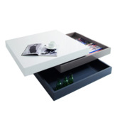 Фотография товара Журнальный стол Квинт, белый, серый от компании ChiedoCover.