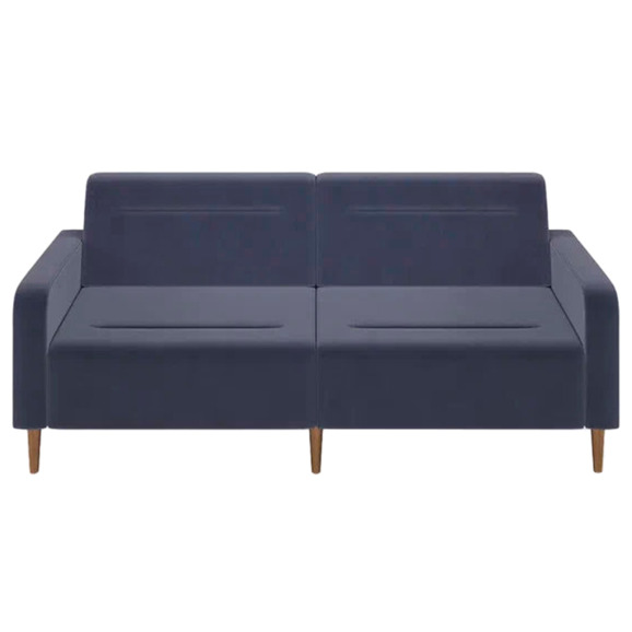 Диван Папилла, велюр, 202 см, серый - фото 2