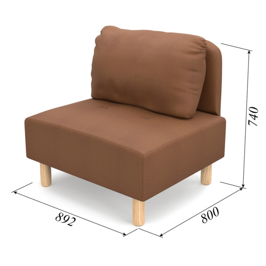 Кресло Десвилль, коричневое - фото 5