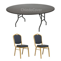Настоящее фото товара Обеденная группа стол Лидер 3, 2 стула Хит 25мм, произведённого компанией ChiedoCover