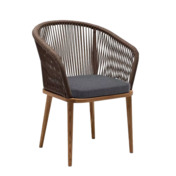 Фотография товара Стул Марсель плетеный из роупа, темно- серый, дерево от компании ChiedoCover.