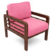 Кресло Эмма, розовое