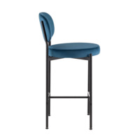 Фотография товара Стул полубарный Бриф ВД, велюр, синий от компании ChiedoCover.