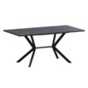 Стол раздвижной Сири 1200+300, даркстоун, черный муар