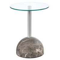 Фотография Стол журнальный Verse, прозрачный, серый мрамор от производителя ChiedoCover, картинка продукции, реальное фото товара Настоящее фото товара Стол журнальный Verse, прозрачный, серый мрамор, произведённого компанией ChiedoCover