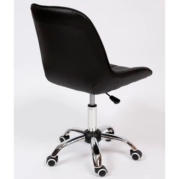 Стул Мускус, хром, черный, кожа - фото 4