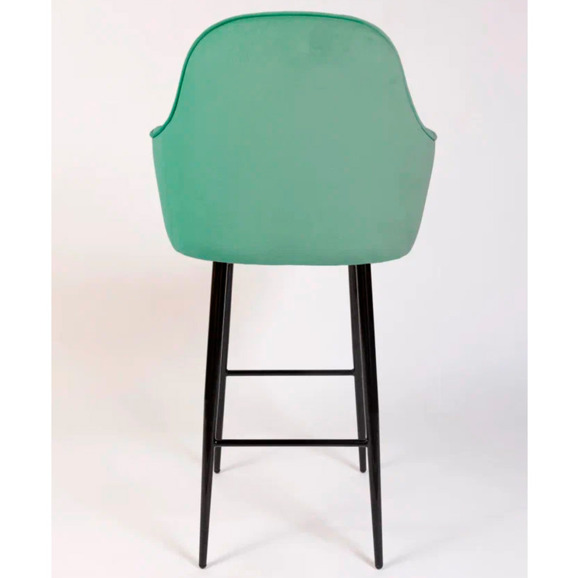 Кресло Сета, барные ножки, светло-зеленый, черный, велюр - фото 6