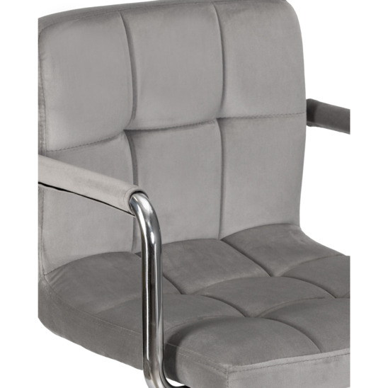 Барный стул Фолкрик, серый велюр - фото 6