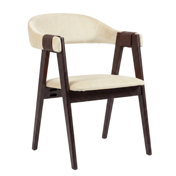 Полукресло Дольче, велюр Тедди 003, морилка венге - фото 1