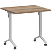 Фотография товара Стол мобильный складной дуб сафари, белый, 25 мм, 80*70 от компании ChiedoCover.