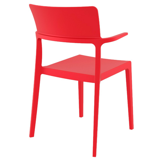 Кресло пластиковое Plus, красный - фото 3