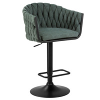 Настоящее фото товара Барный стул КЕЛЬН, рогожка зеленый, произведённого компанией ChiedoCover