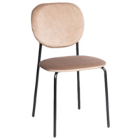 Настоящее фото товара Стул Tumult, бежевый, вельвет, произведённого компанией ChiedoCover