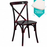 Настоящее фото товара Стул Кроссбэк, черно-красная патина, произведённого компанией ChiedoCover
