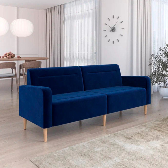 Диван Папилла, велюр, 202 см, cиний Диван Папилла, велюр, 202 см, cиний - фото 4