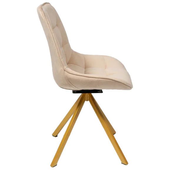 Стул Мускус, пирамида, велюр, бежевый, золотой - фото 3