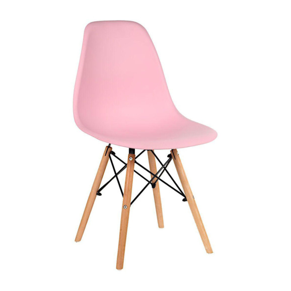 Стул пластиковый Eames, бук, розовый - фото 1