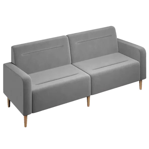 Диван Папилла, велюр, 182 см, светло-серый Диван Папилла, велюр, 182 см, светло-серый - фото 1