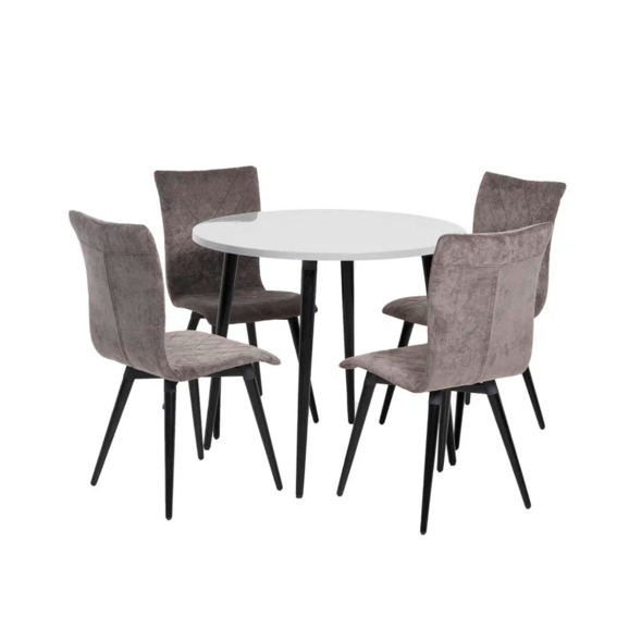 Стол серый, круглый - фото 4