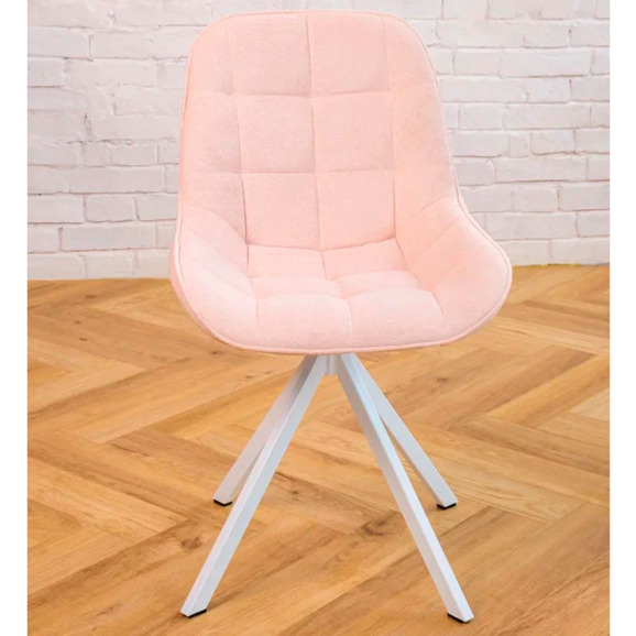 Стул Мускус, пирамида, букле, розовый, белый - фото 2