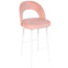 Настоящее фото товара Стул Пиннате, барный, розовый, белый, велюр, произведённого компанией ChiedoCover
