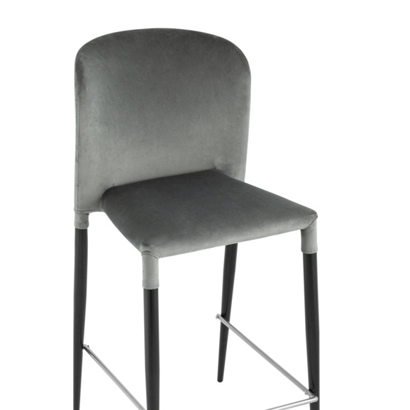 Стул полубарный Лори велюр серый Стул полубарный Лори велюр серый - фото 2