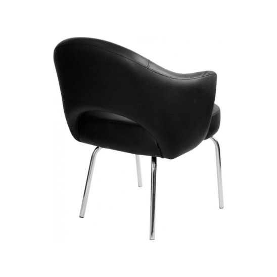 Дизайнерское кресло, экокожа чёрная - фото 4