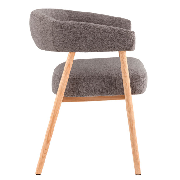 Стул обеденный Zubo с деревянными ножками, темно-серый Стул обеденный Zubo с деревянными ножками, темно-серый - фото 3