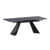 Стол раздвижной Дуит 1200х800+300, даркстоун, черный муар