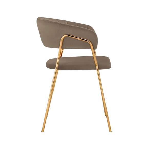 Стул на металлокаркасе Kamelia 1 cappuccino / gold Стул на металлокаркасе Kamelia 1 cappuccino / gold - фото 3