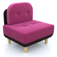 Настоящее фото товара Кресло Рилто, фиолетовое, произведённого компанией ChiedoCover