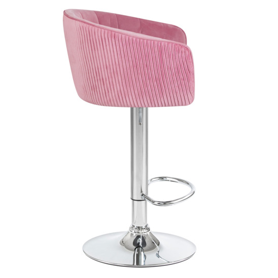 Барный стул САРАГОСА, велюр розовый - фото 3