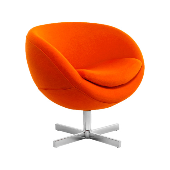 Дизайнерское кресло оранжевое - фото 1