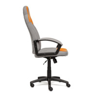 Кресло игровое Нео 3, серая ткань + оранжевая ткань