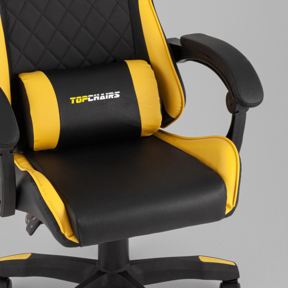 Кресло спортивное TopChairs MG-7043 черно-жёлтый - фото 5