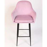 Фотография товара Кресло Сета, барные ножки, сиреневый, черный, велюр от компании ChiedoCover.