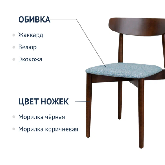 Стул Роквелл, голубой - фото 6