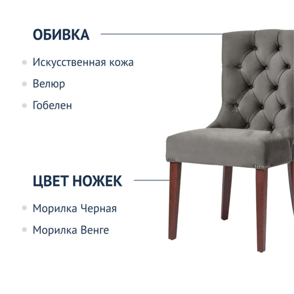 Полукресло Шарри, шенилл RAIN watter green, ножки бук, морилка венге - фото 2